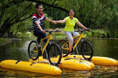 水上浪騎首秀共青森林公園 戶外健身休閑新時尚的興起